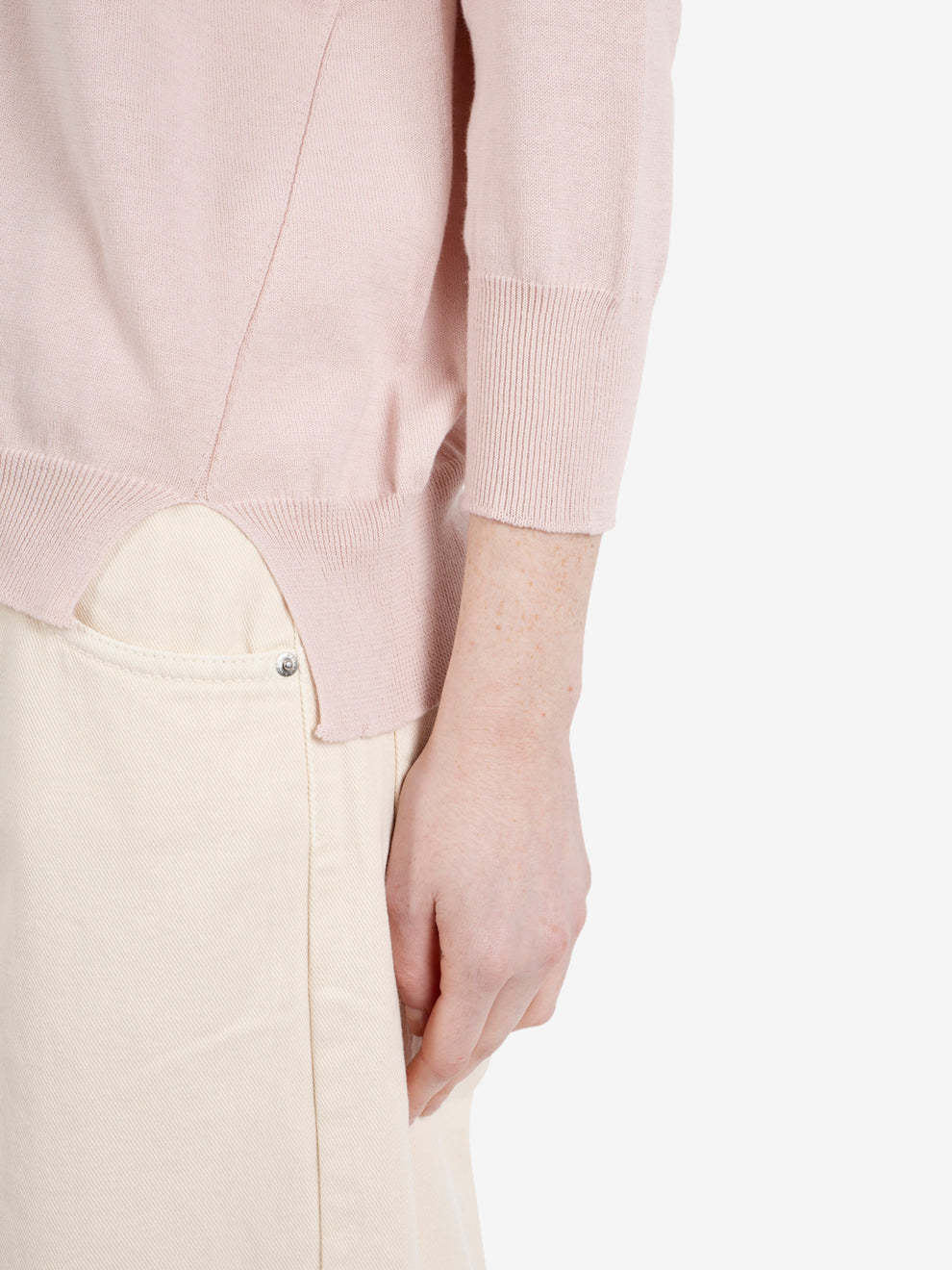 Maglione girocollo rosa