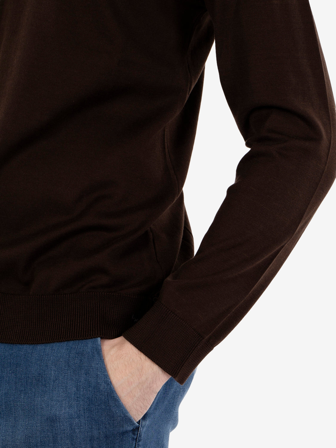 Maglione girocollo ultrasoft moka