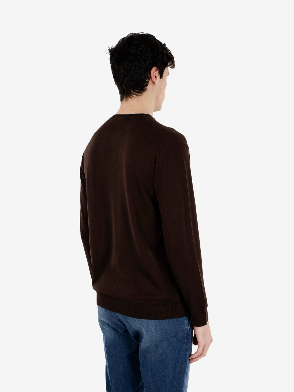 Maglione girocollo ultrasoft moka
