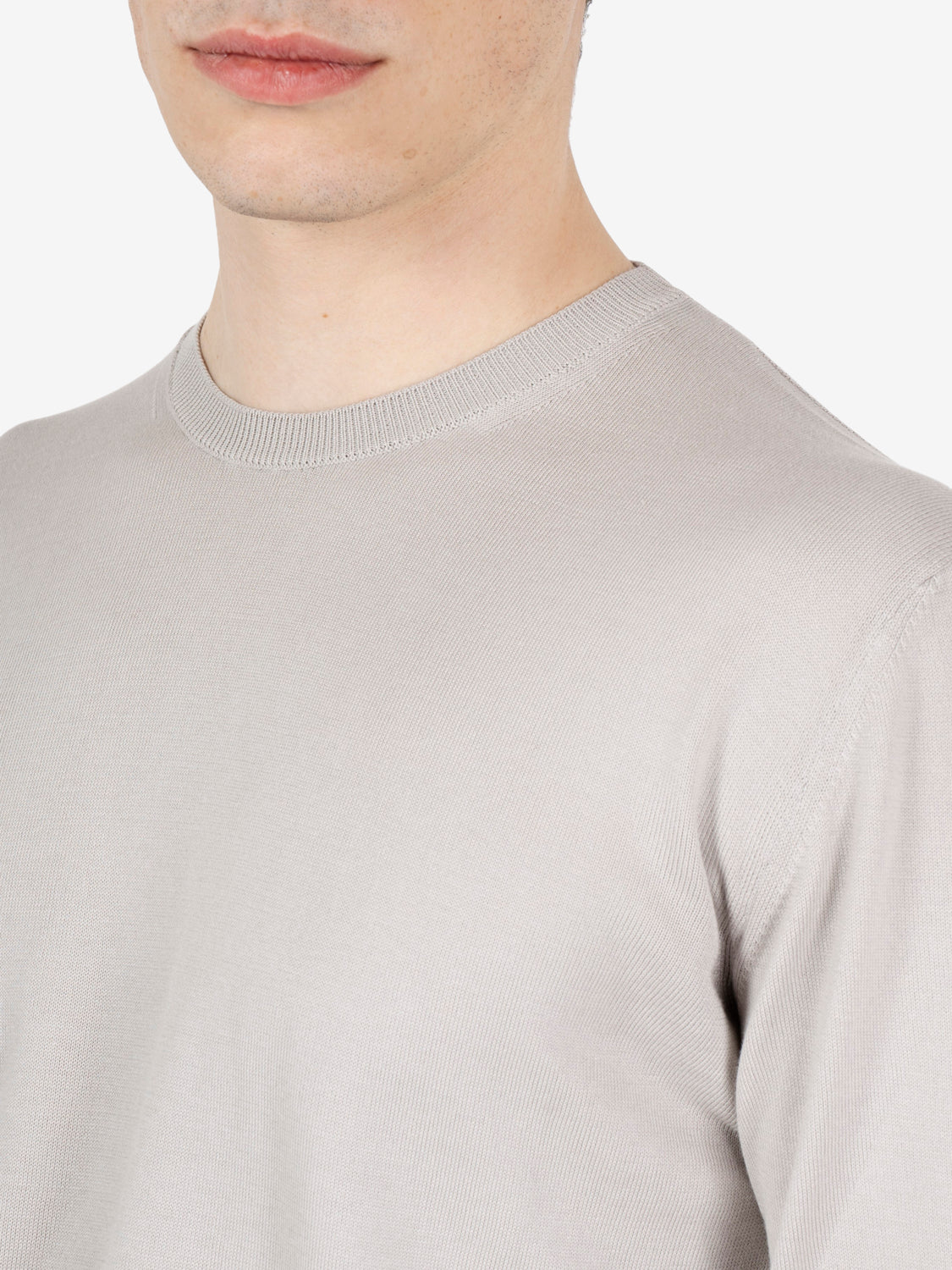 Maglione girocollo ultrasoft tortora