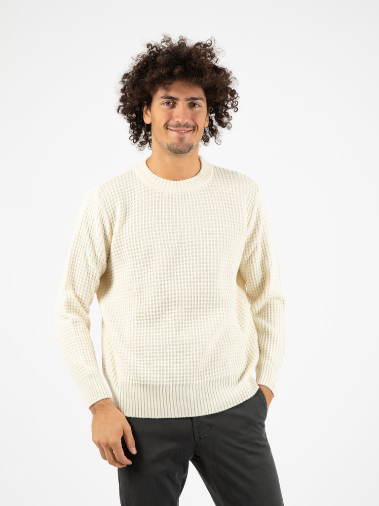 STIMM - Maglione girocollo wafer panna