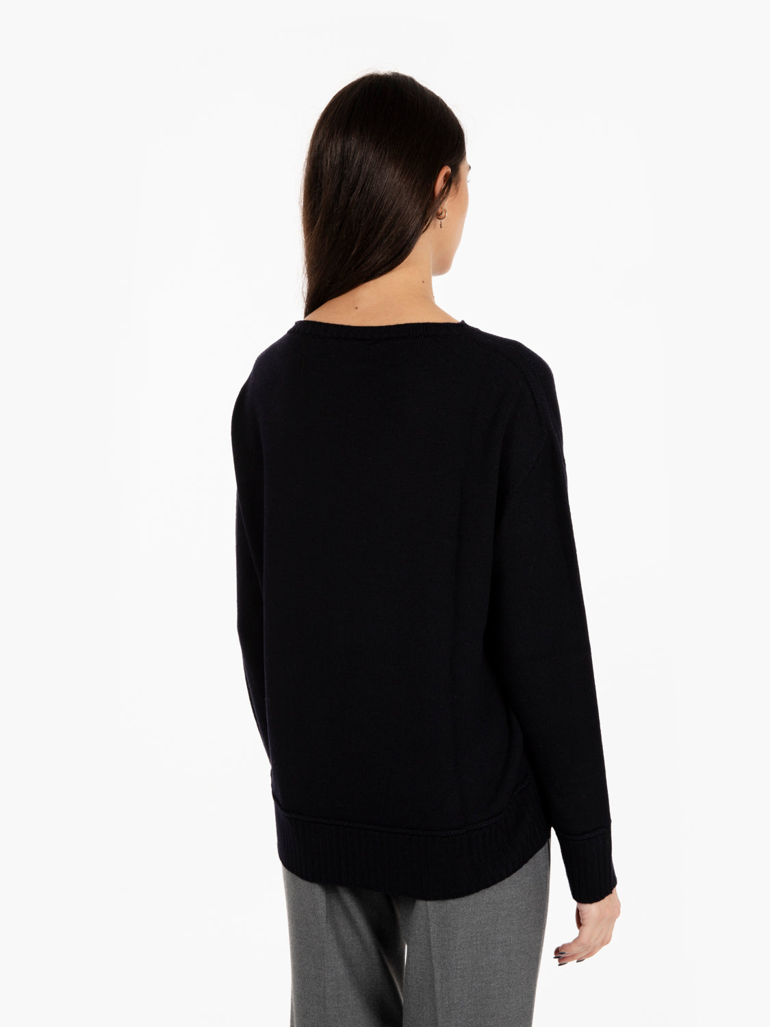 Maglione in lana boxy fit nero