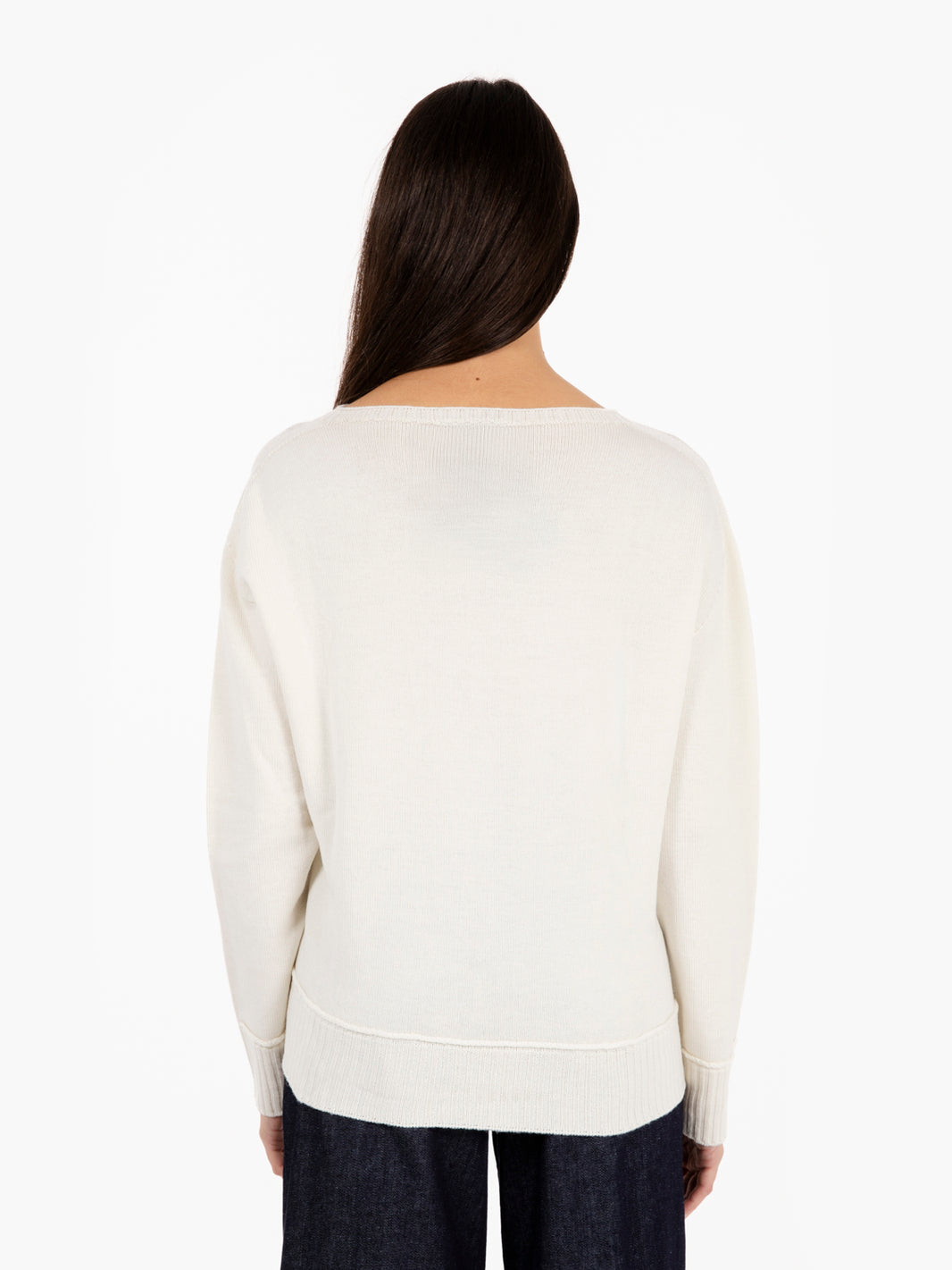 Maglione in lana boxy fit bianco