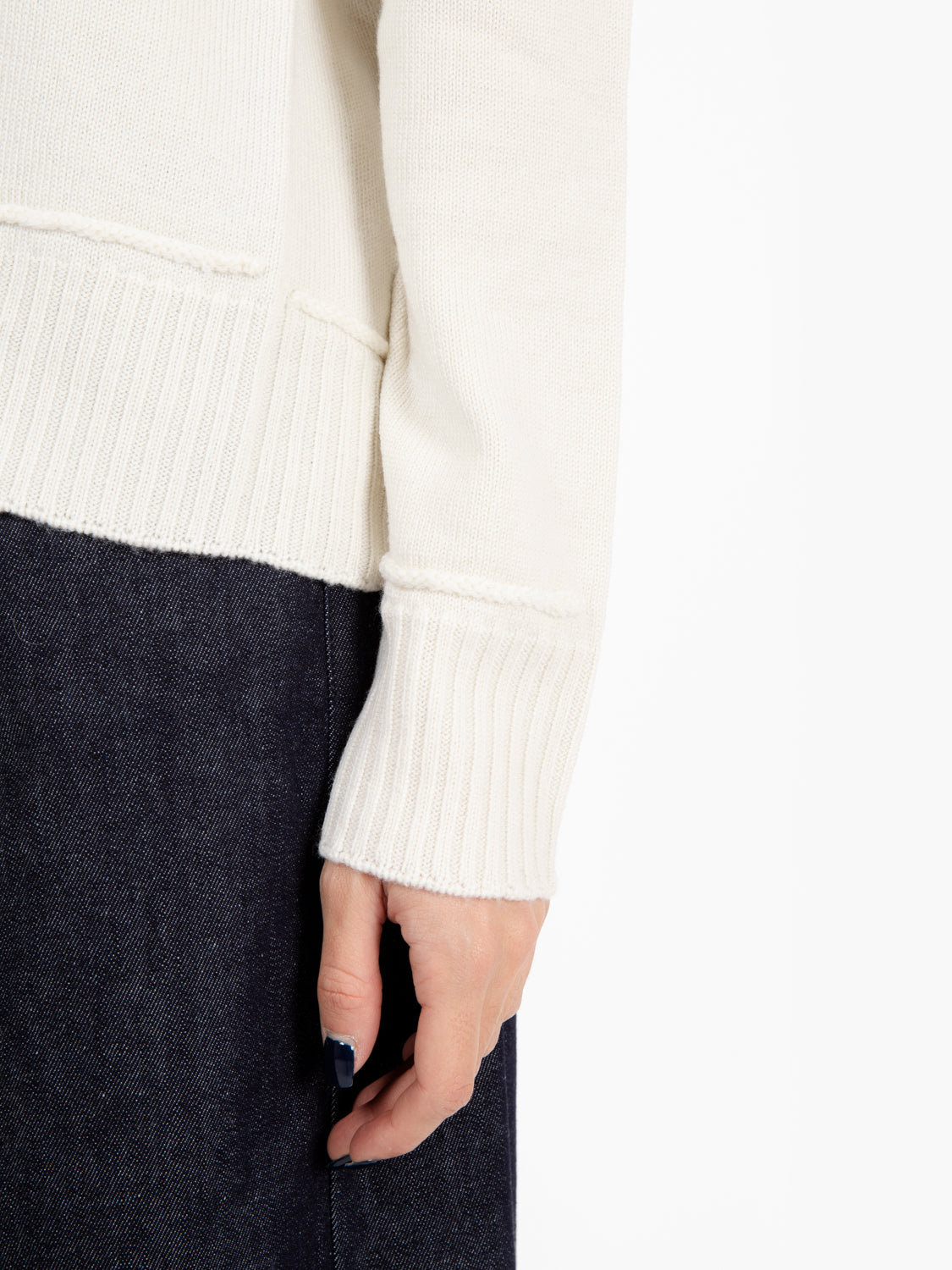 Maglione in lana boxy fit bianco