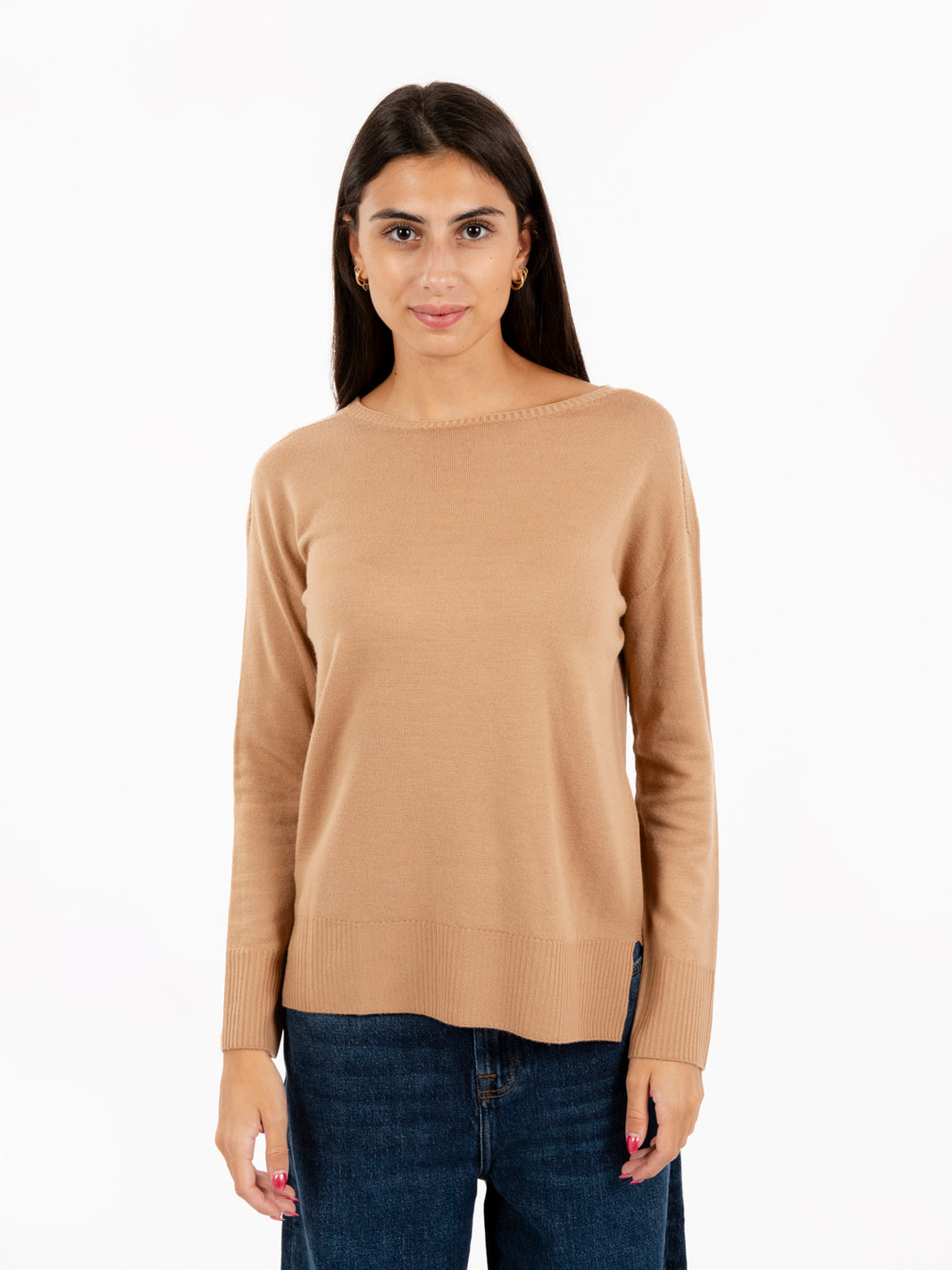 Maglione in lana cammello
