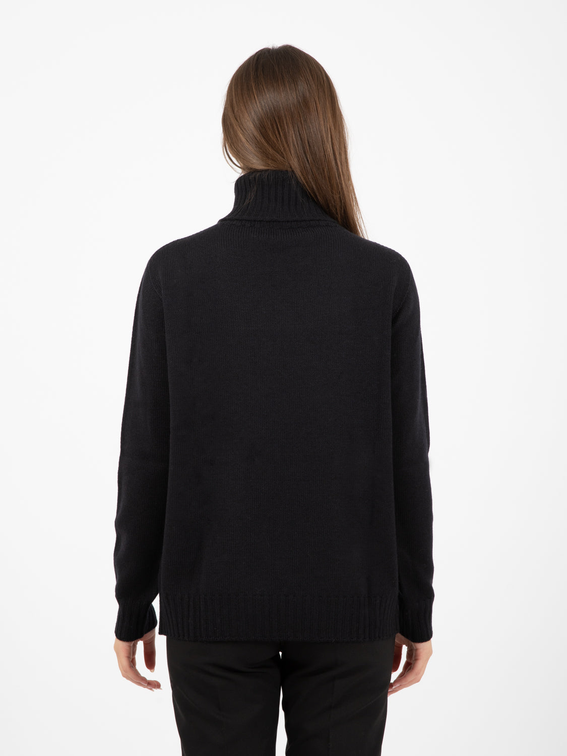 Maglione in lana dolcevita nero
