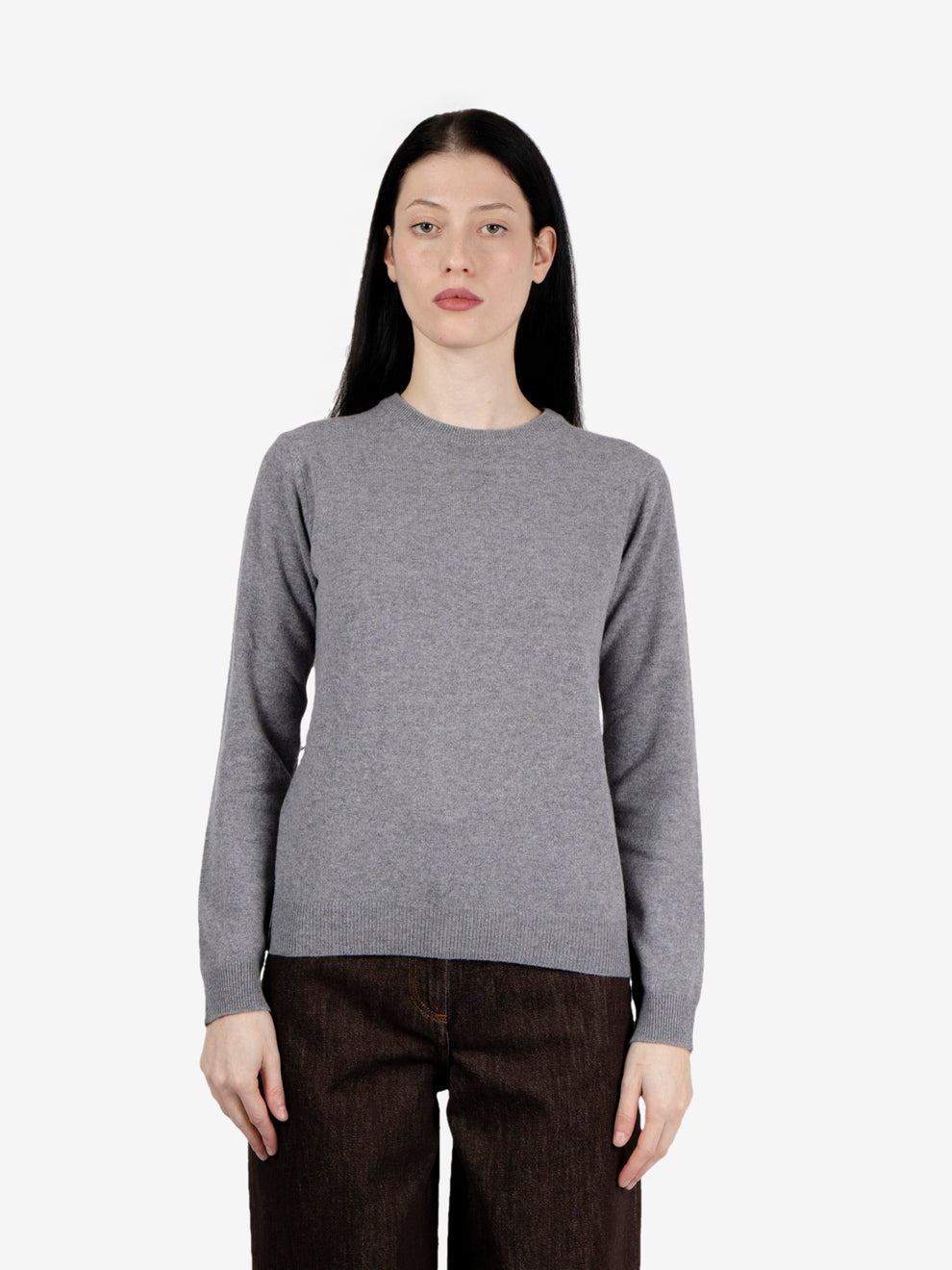 MEDIUM GREY CREW NECK SWEATER 497826_654