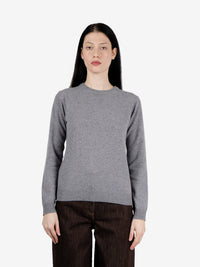 Medium grey wool and cashmere sweater