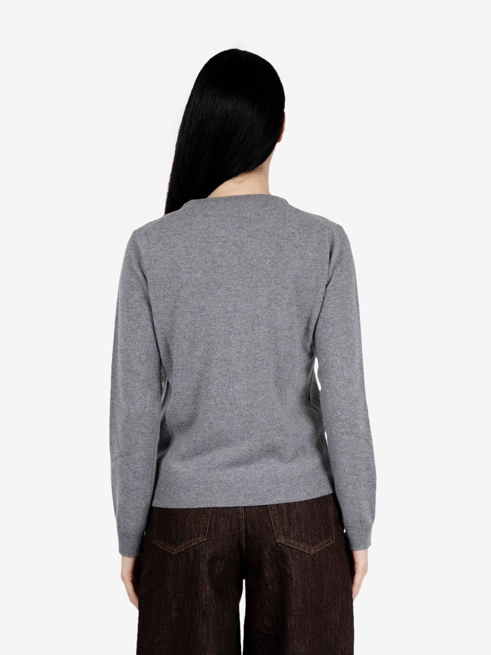 MEDIUM GREY CREW NECK SWEATER 497826_654