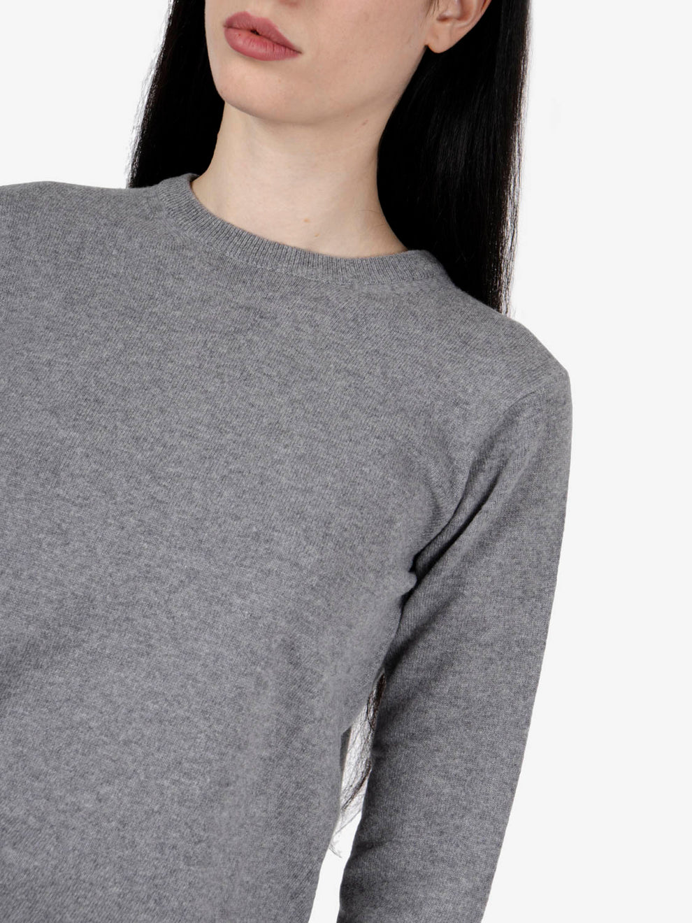 MEDIUM GREY CREW NECK SWEATER 497826_654