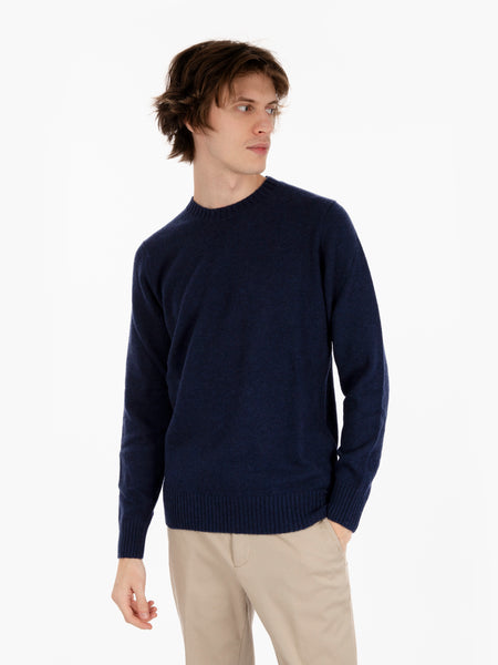 Maglione in misto lana blu