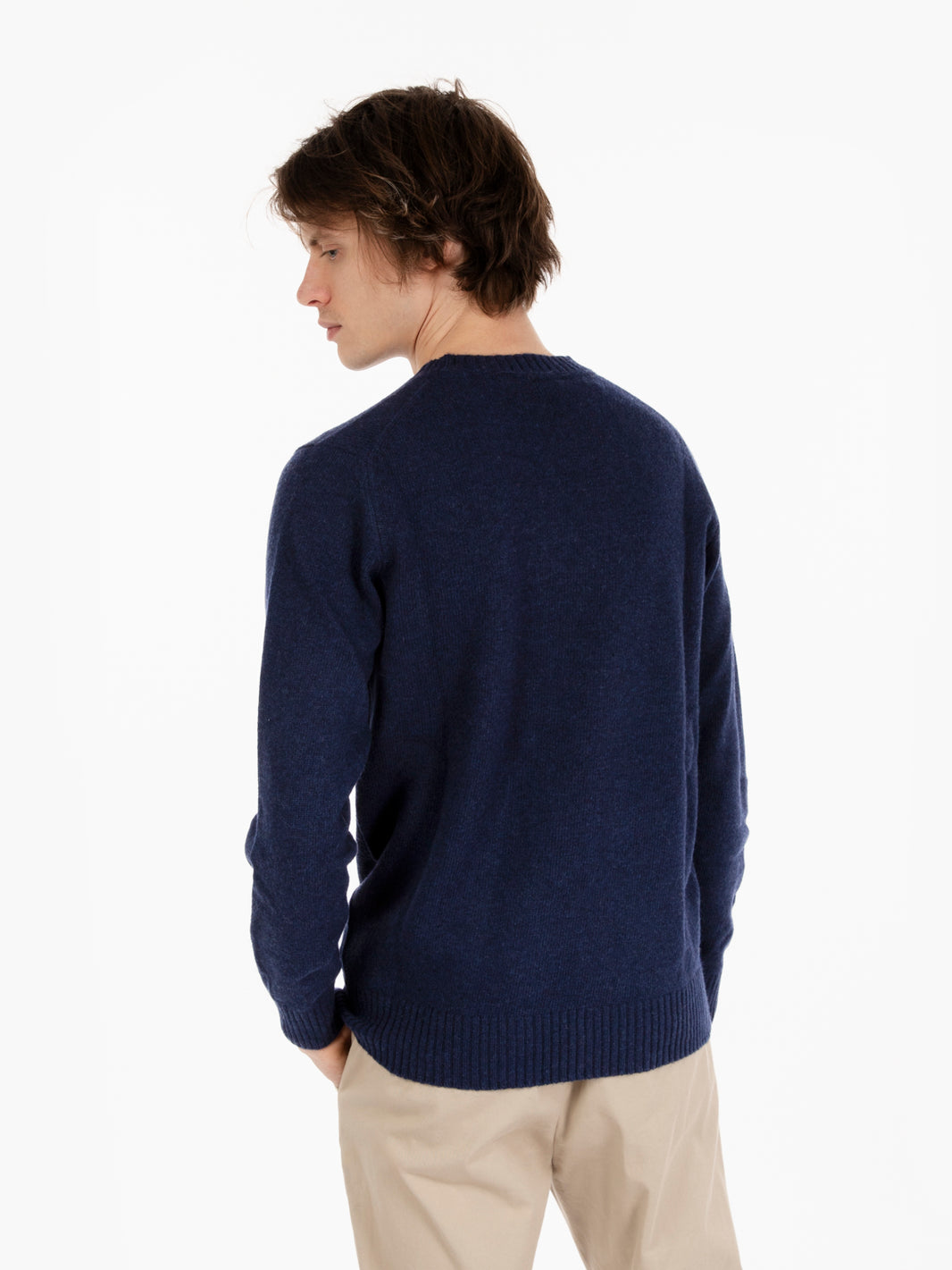 Maglione in misto lana blu