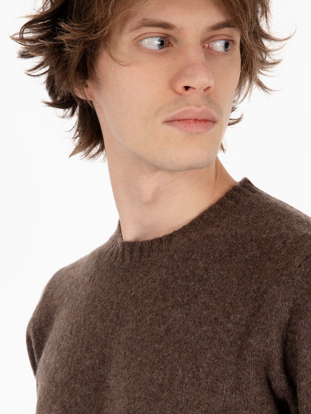 Maglione in misto lana corteccia