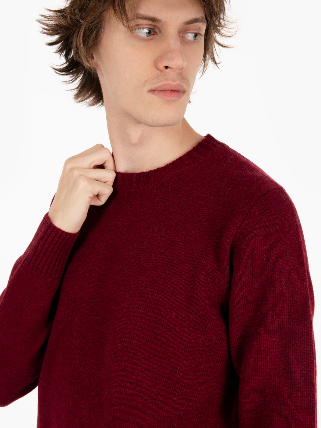 Maglione in misto lana vin brulè
