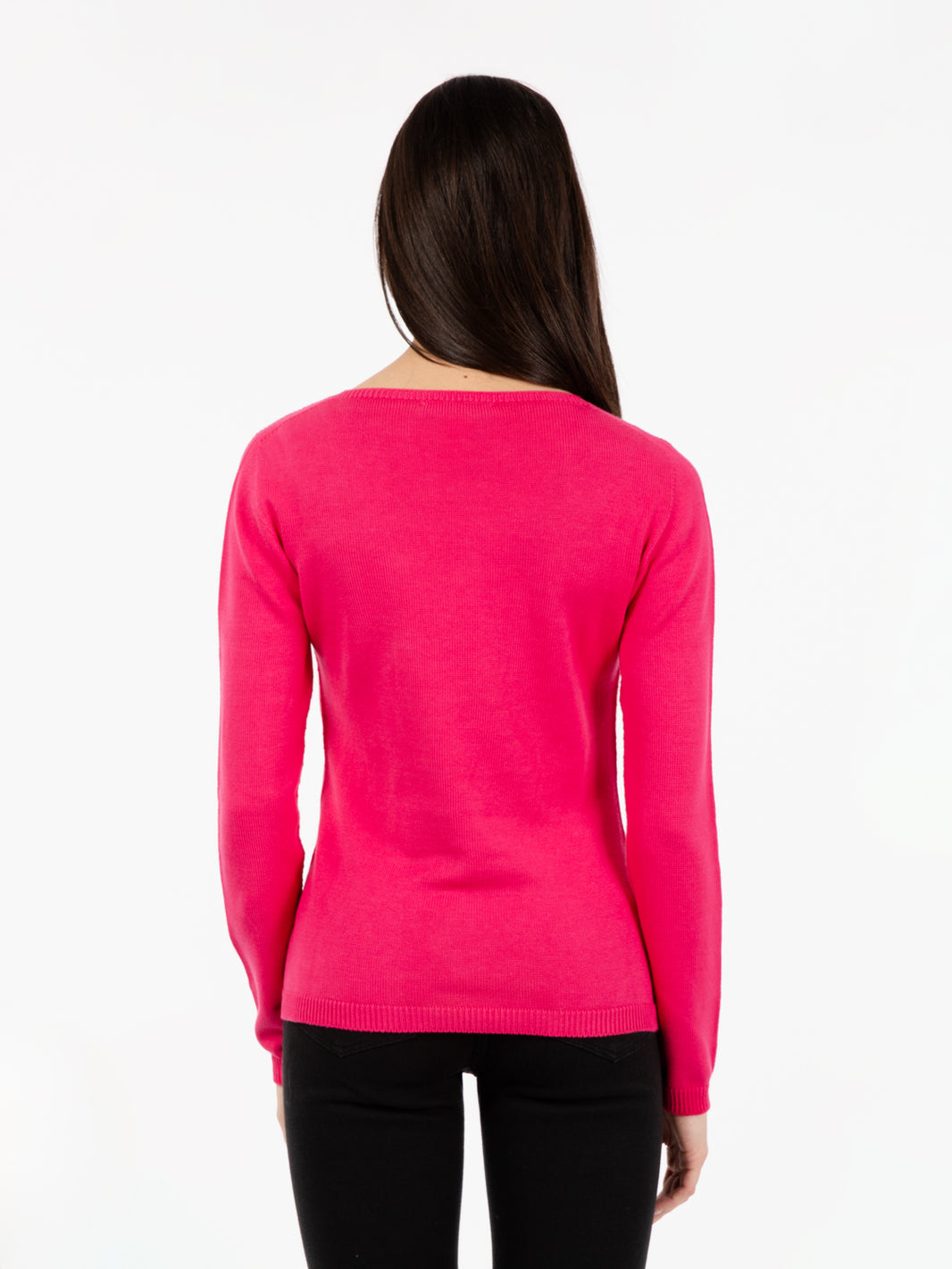 Maglione leggero basico fragola