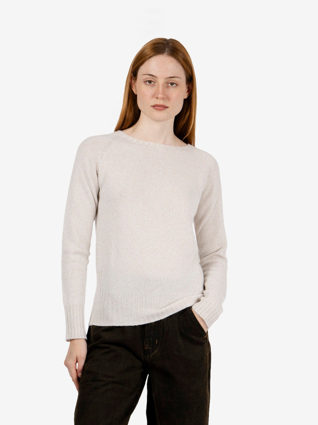 Maglione lurex panna