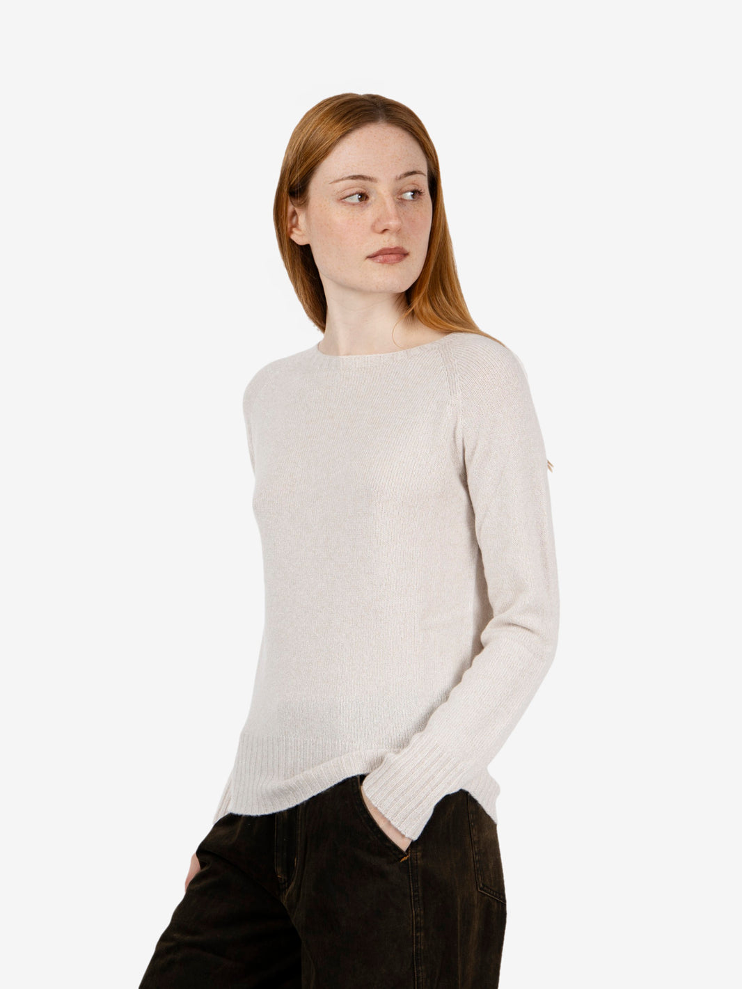 Maglione lurex panna