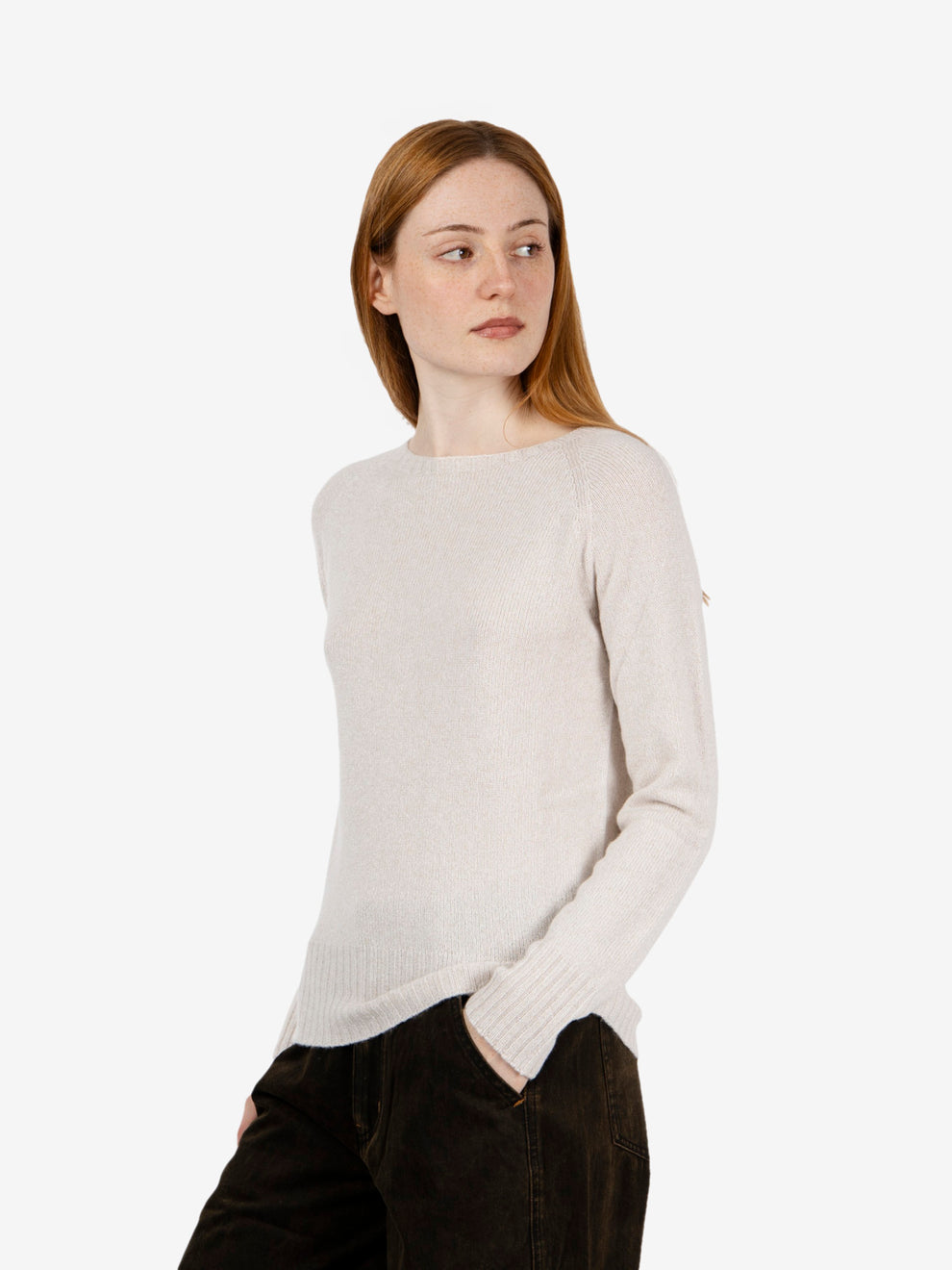 Maglione lurex panna