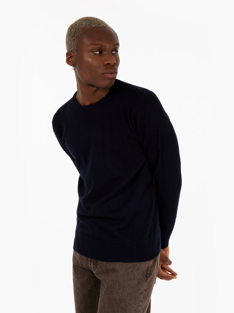 STIMM - Maglione misto cashmire navy