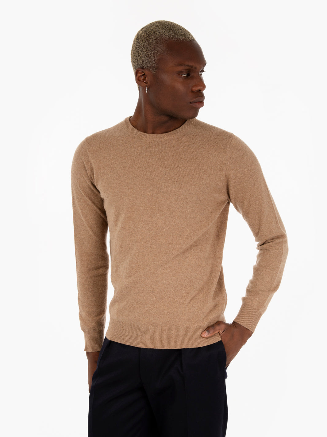 Maglione misto cashmire sahara