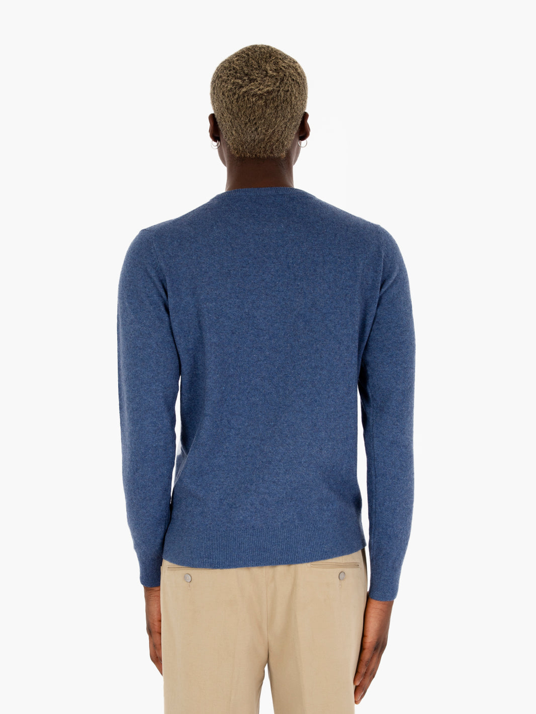Maglione misto cashmire zaffiro