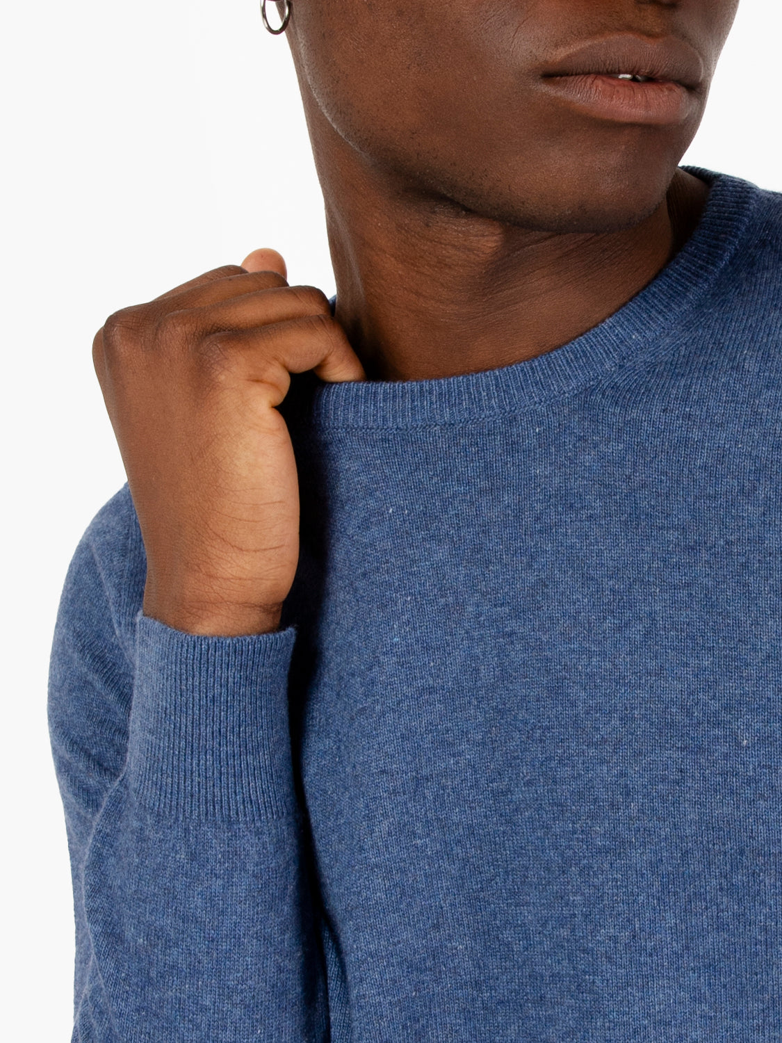 Maglione misto cashmire zaffiro