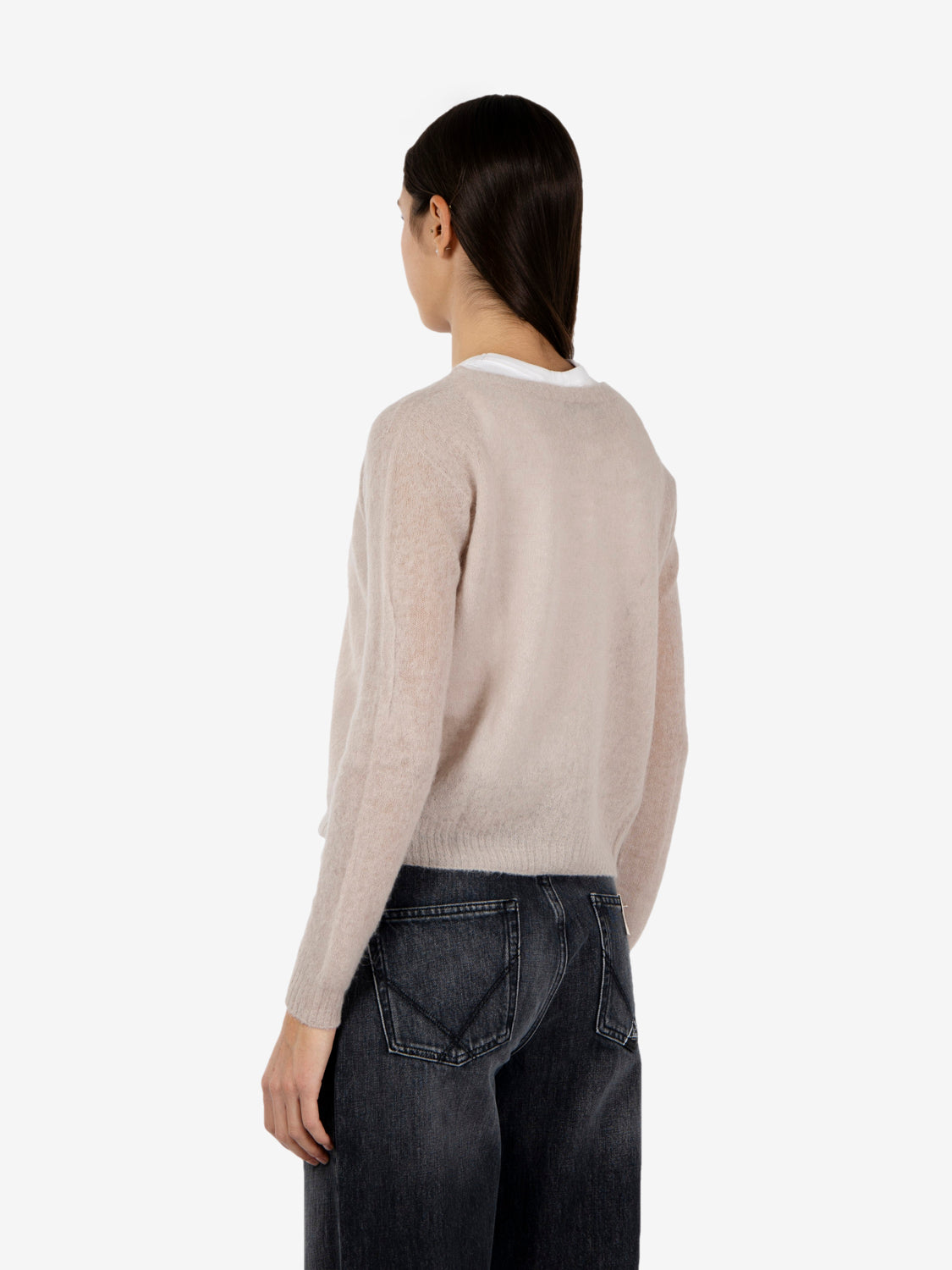 Maglione mohair beige