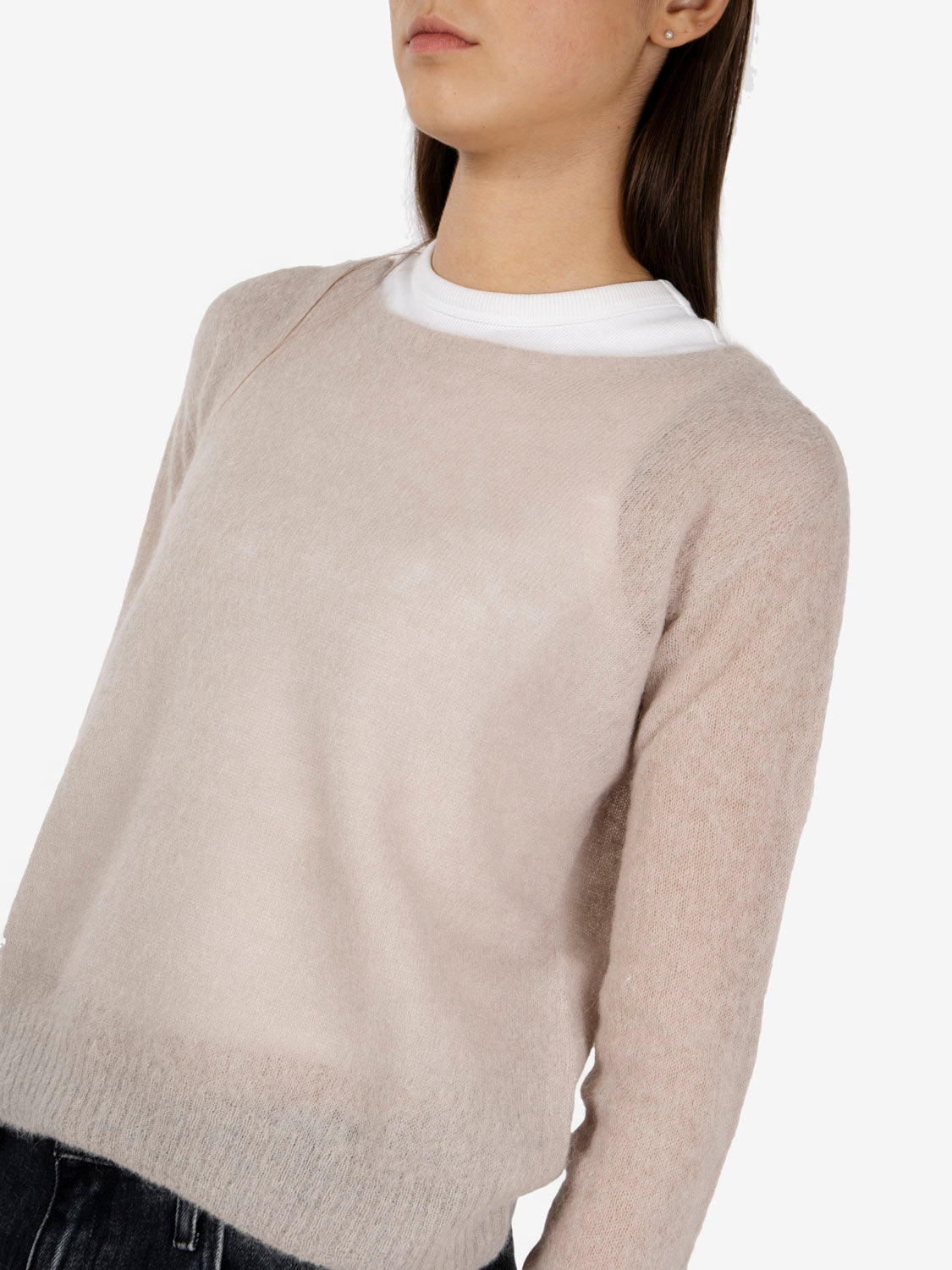 Maglione mohair beige