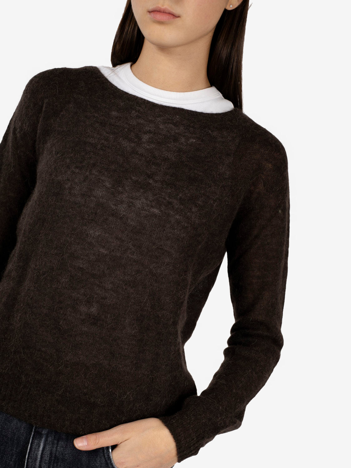 Maglione mohair moro