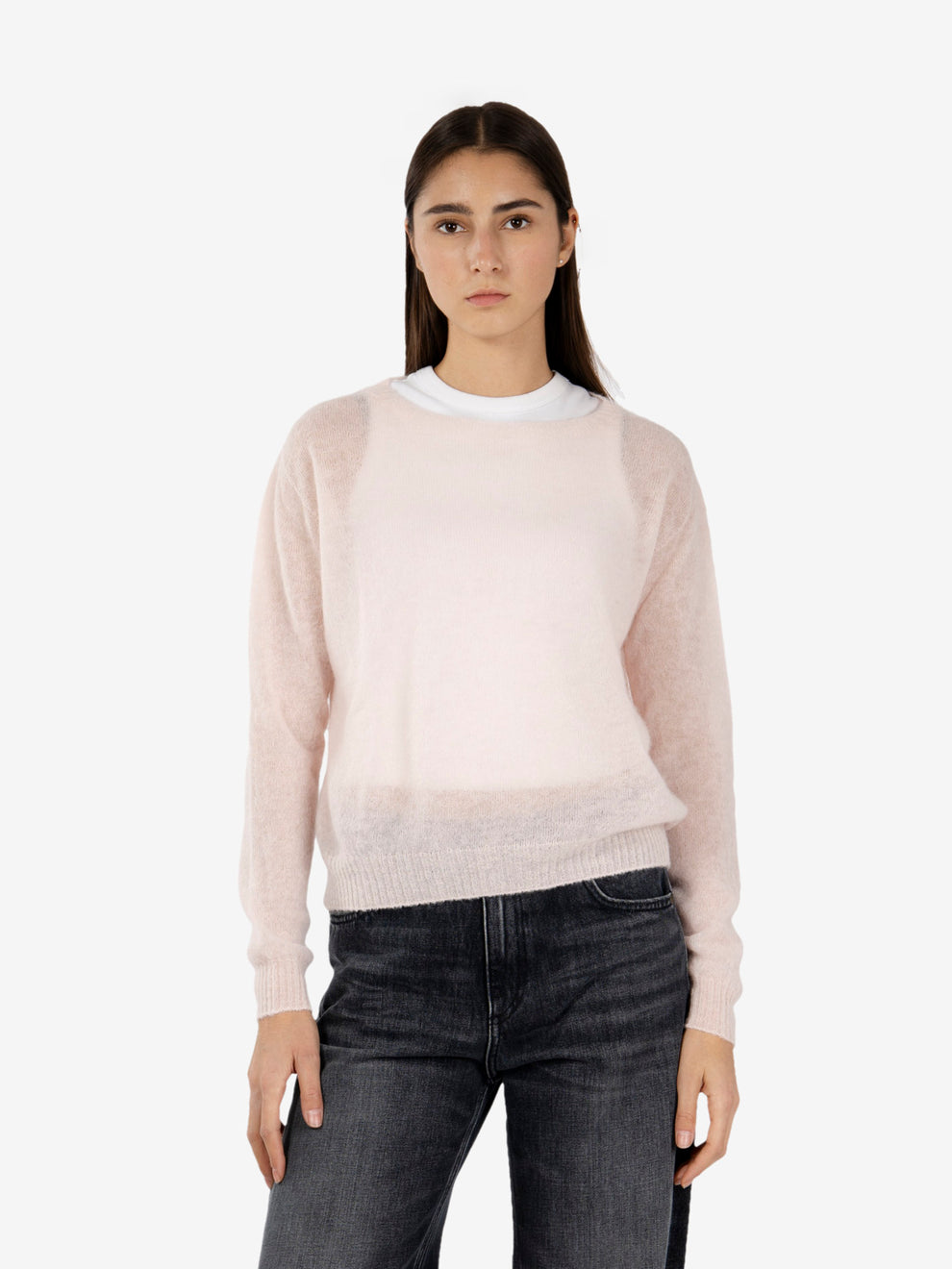 Pink mohair sweater