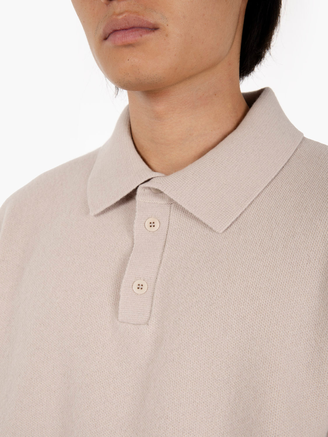 Maglione over con colletto polo spago