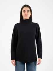 STIMM - Maglione over dolcevita nero