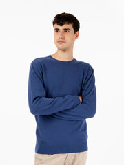 STIMM - Maglione rasato girocollo blu