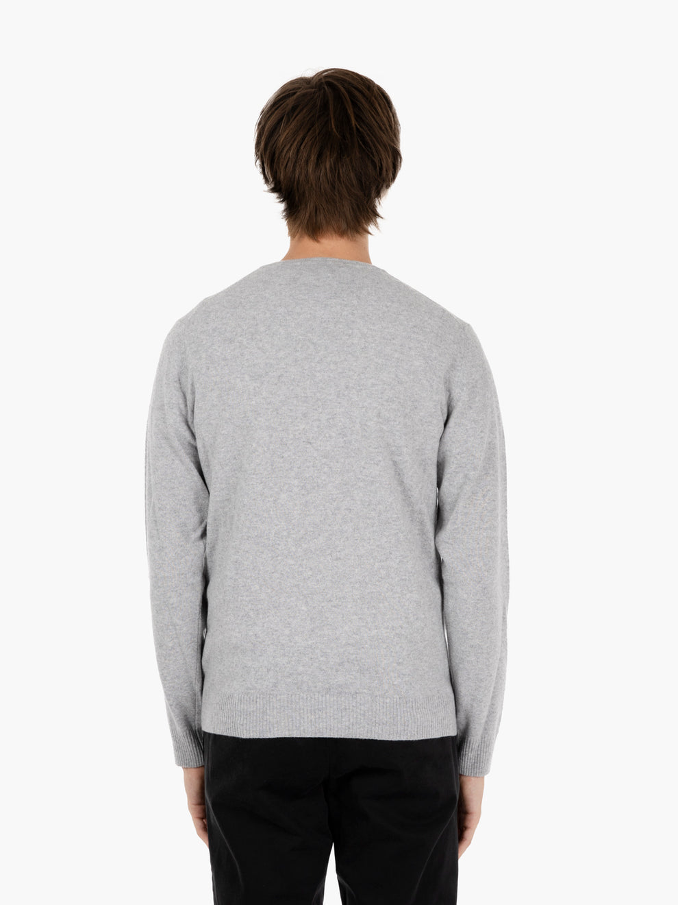 Maglione rasato girocollo cenere