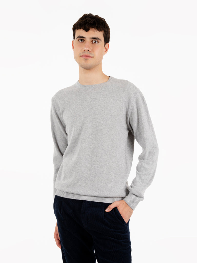 STIMM - Maglione rasato girocollo grigio