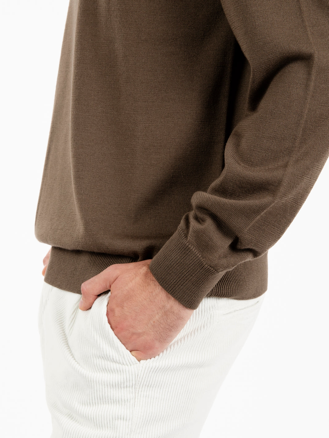 Maglione rasato girocollo kaky