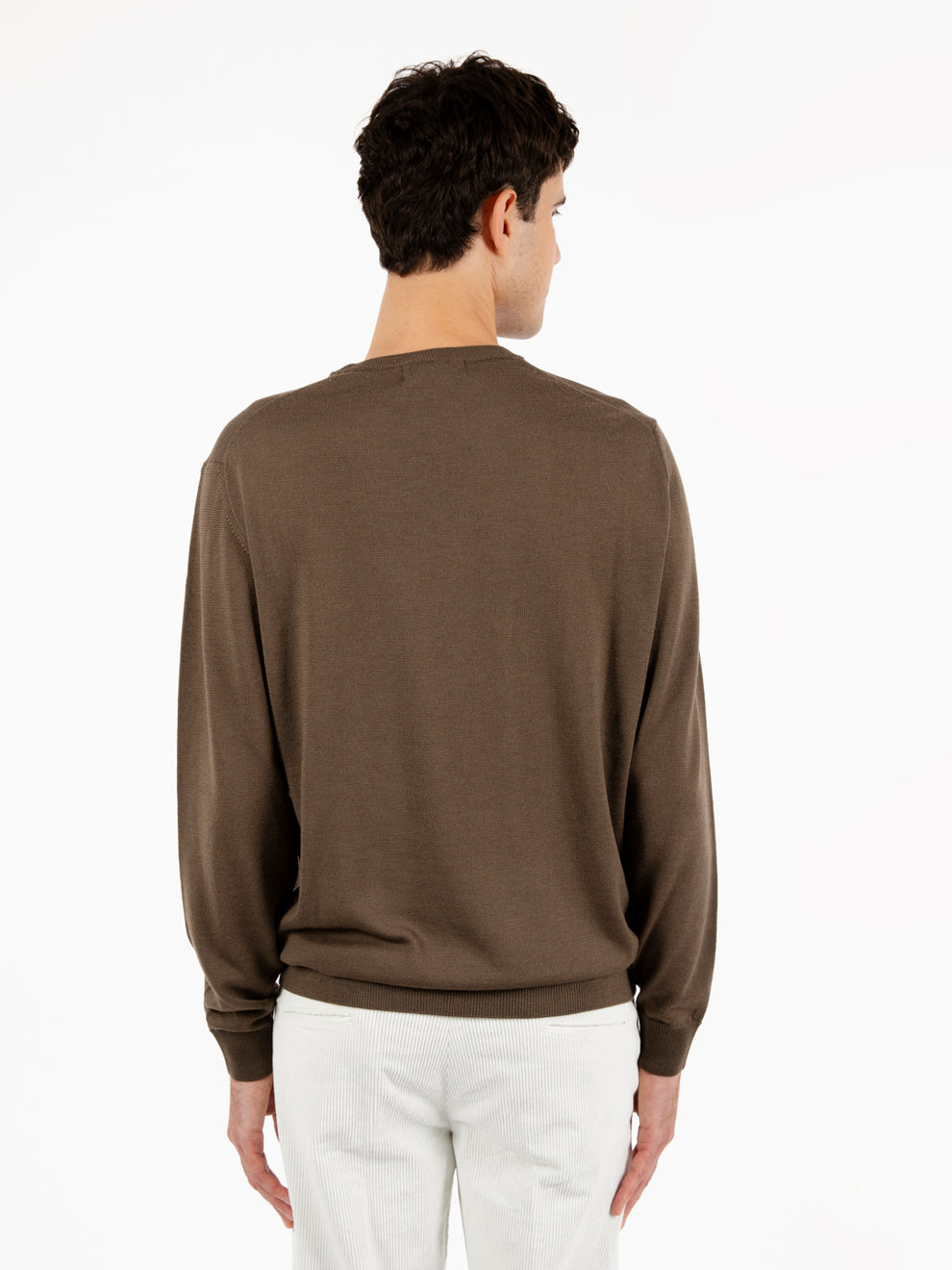 Maglione rasato girocollo kaky