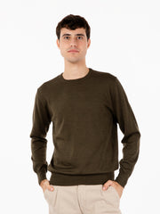 STIMM - Maglione rasato girocollo military