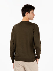 STIMM - Maglione rasato girocollo military