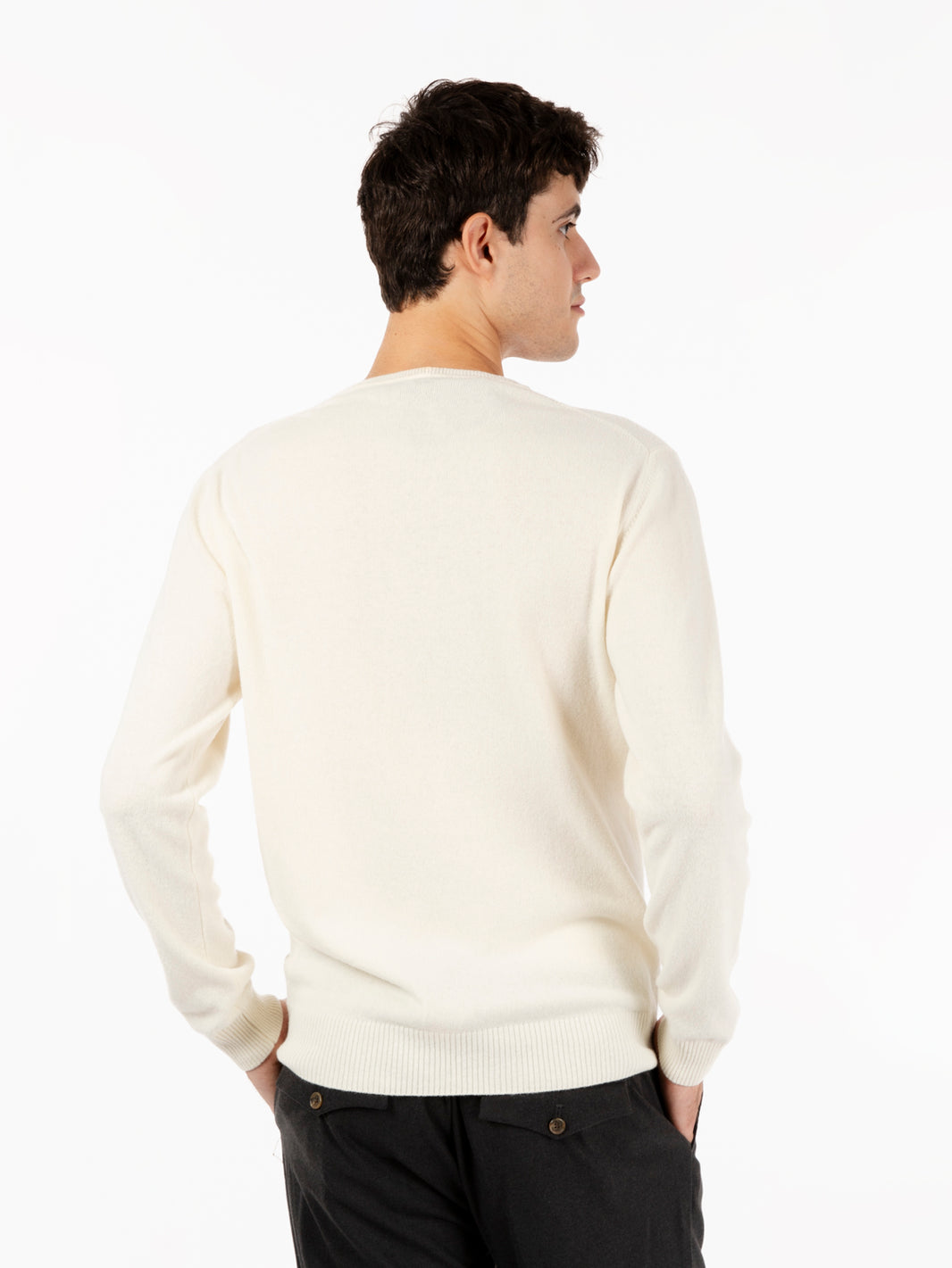 Maglione rasato girocollo nuvola