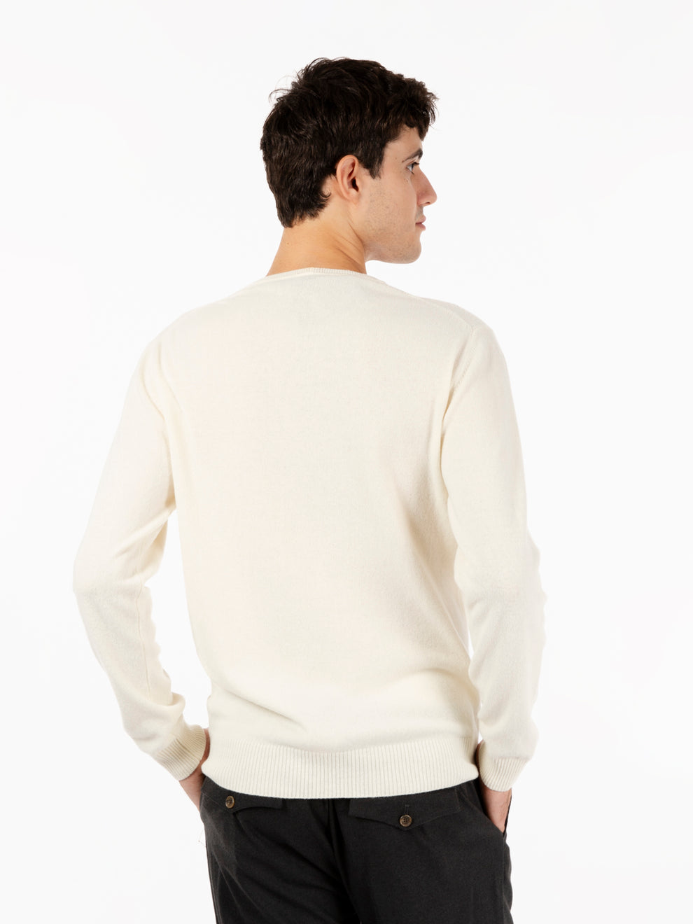 Maglione rasato girocollo nuvola