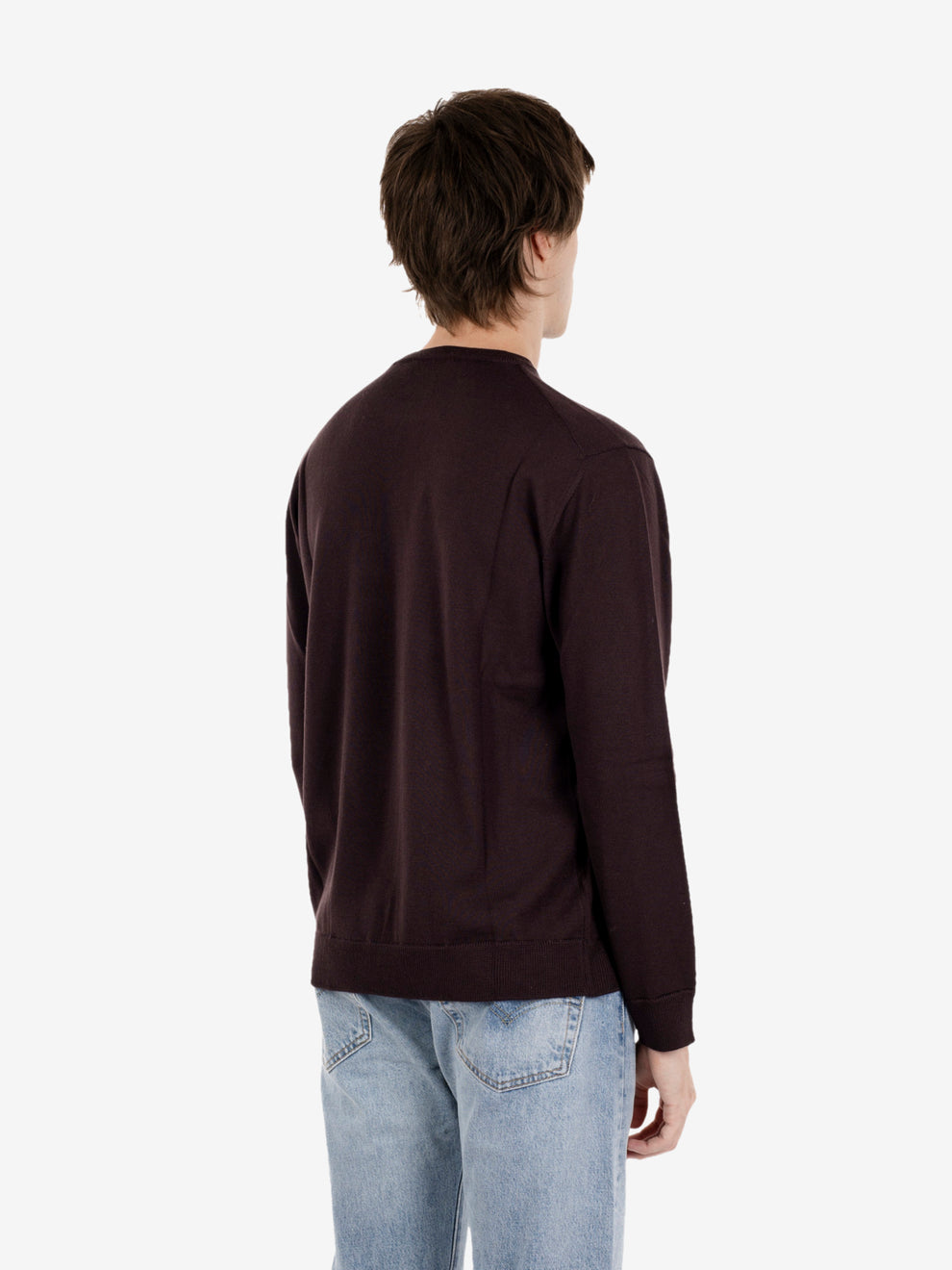 Maglione rasato girocollo over cacao