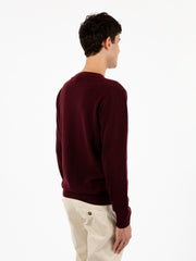 STIMM - Maglione rasato girocollo vino