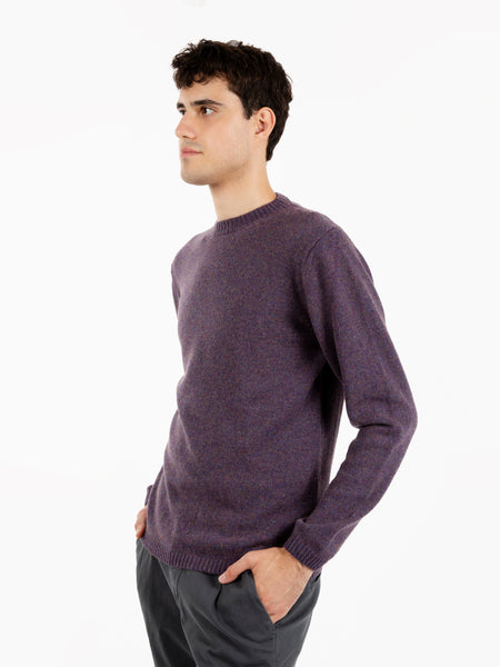 Maglione rasato girocollo viola