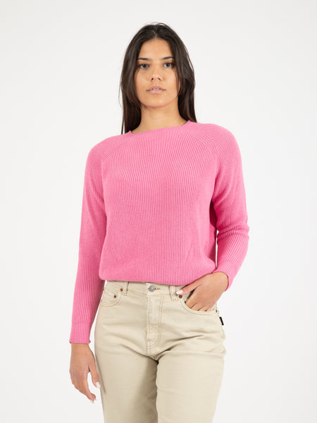 Maglione rosa manica lunga