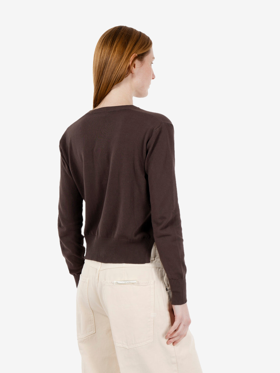 Maglione scollo a V moro