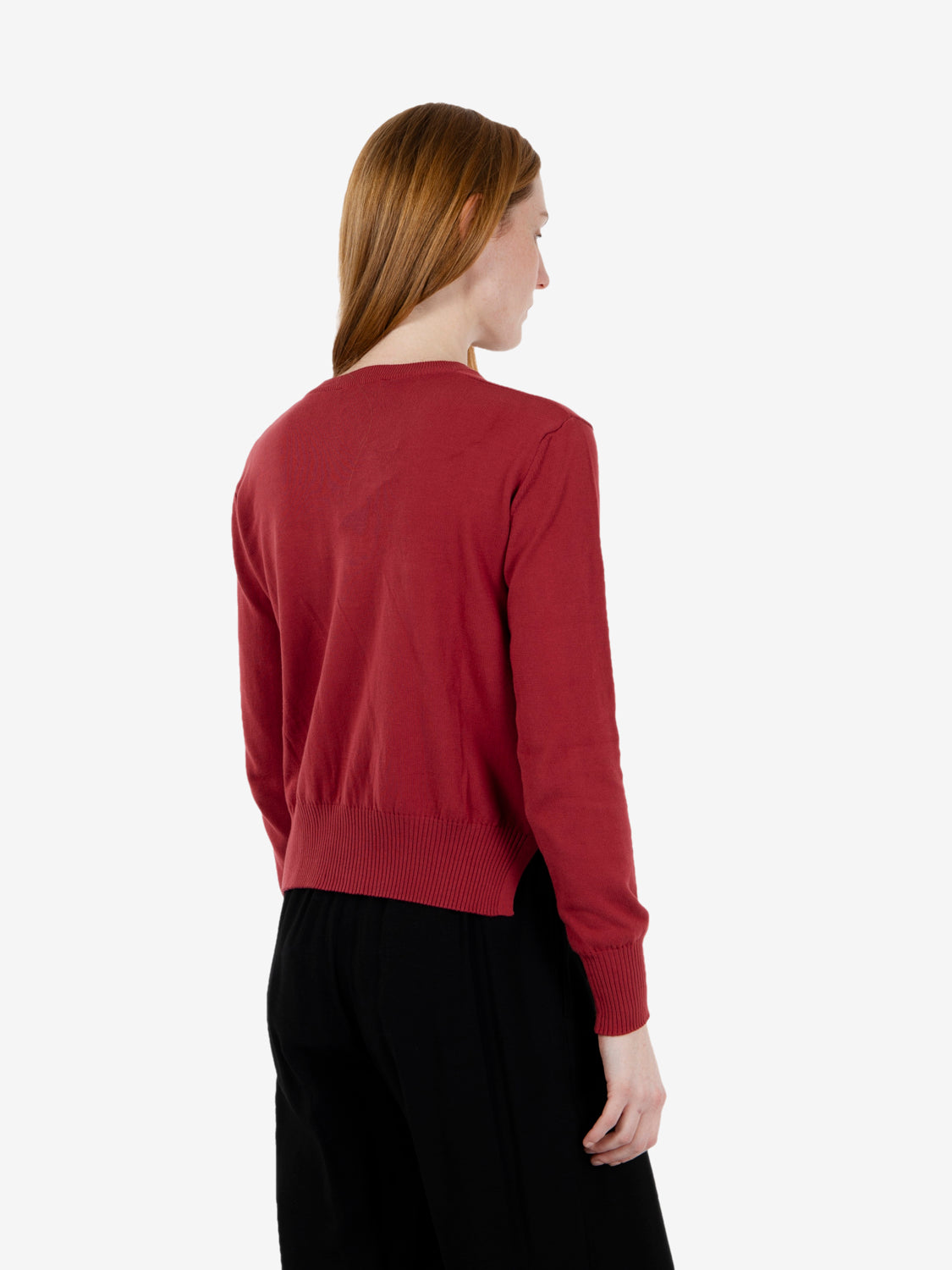 Maglione scollo a V rosso