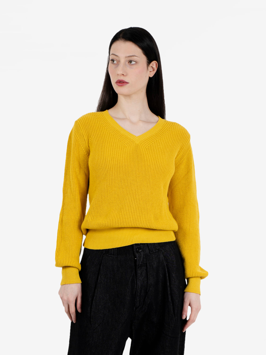 Maglione scollo a V sole