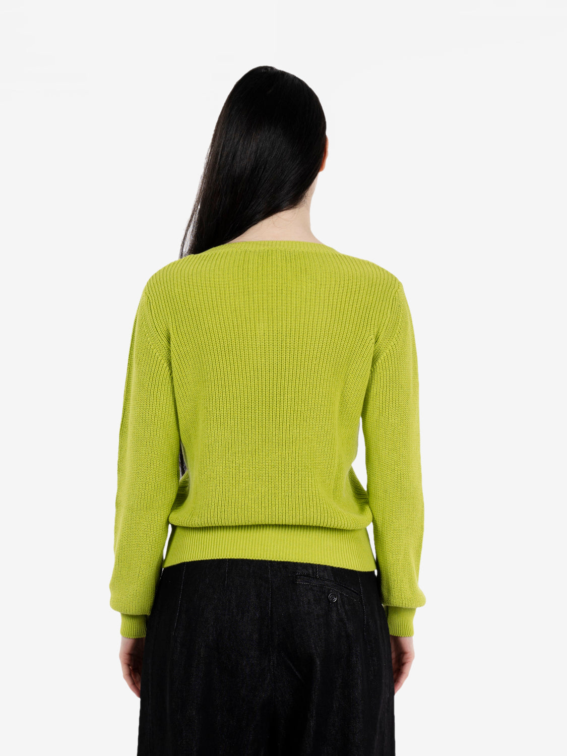 GREEN V-NECK SWEATER 456220_501