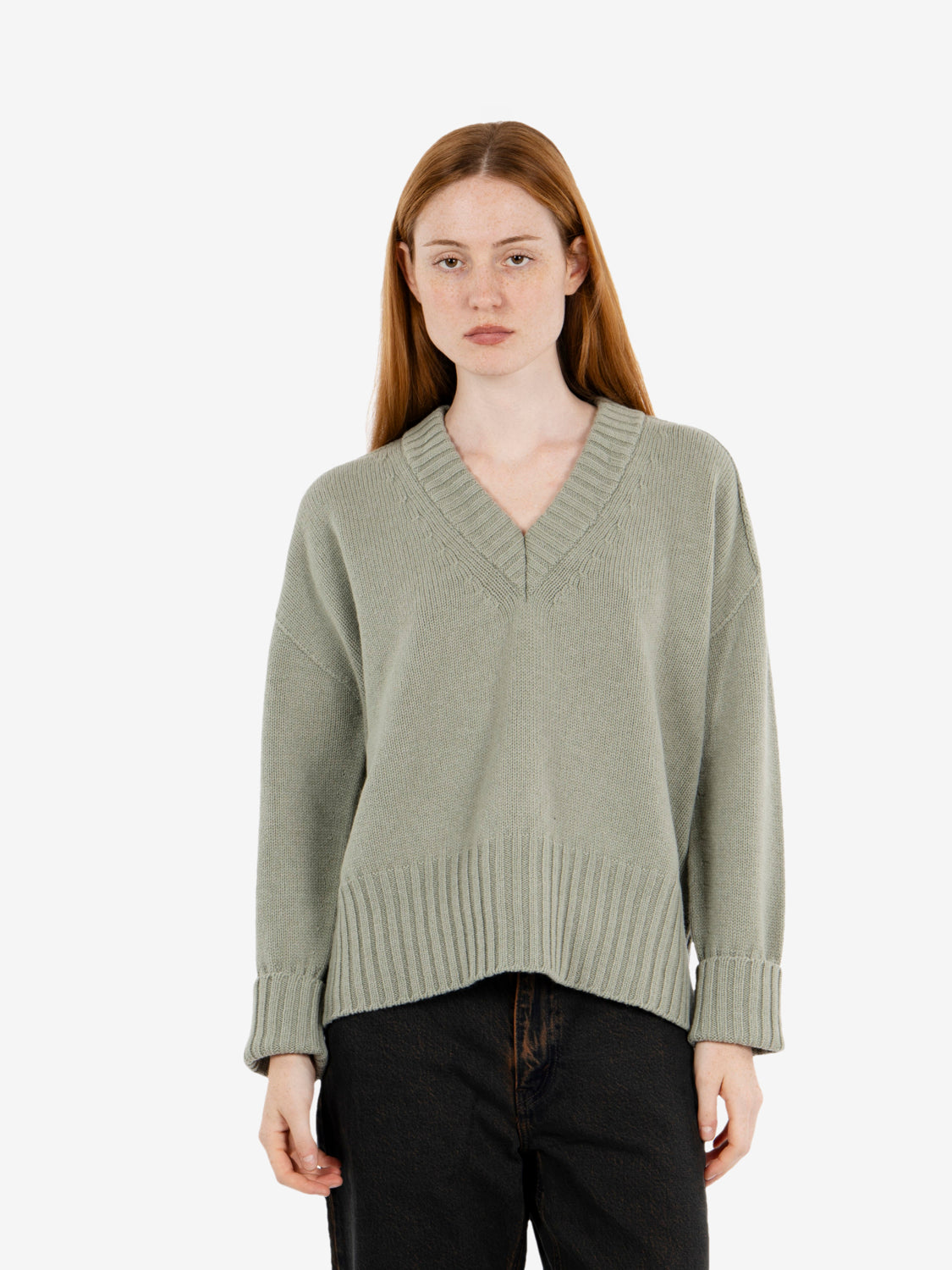 Sage V-neck sweater